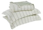 Juego de colcha reversible Home City Inc BDSPD VLNCA-FL-SG 3 piezas algodón matelasse peso medio con fundas de almohada