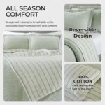 Juego de colcha reversible Home City Inc BDSPD VLNCA-FL-SG 3 piezas algodón matelasse peso medio con fundas de almohada