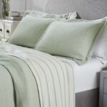 Juego de colcha reversible Home City Inc BDSPD VLNCA-FL-SG 3 piezas algodón matelasse peso medio con fundas de almohada