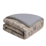 Juego edredón jacquard 9 piezas TOPLUXE LM-Empress-King diseño damasco tamaño King falda de cama fundas europeas almohad