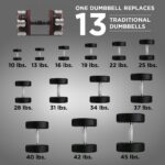 Fitness Reality 1 par de mancuernas ajustables de 10 a 45 libras, incrementos de 3 libras, pesas rusas de peso ajustable
