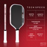 JOOLA Paletas de pickleball Pro IV – Superficie de fibra de carbono en bruto – Perseo, Hyperion, Scorpeus y Magnus – 0.5
