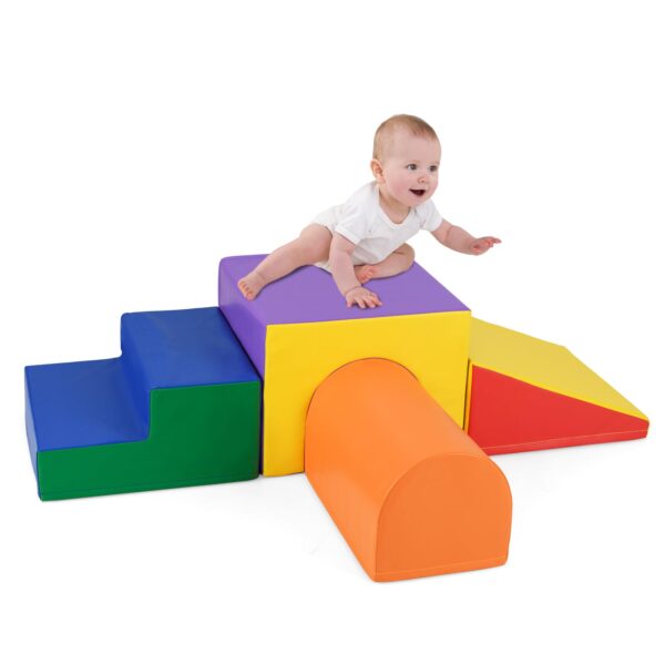 Costzon Juguetes de escalada para niños pequeños, 4 cojines de espuma para niños, escalada interior, gateo, juego y desa