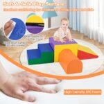 Costzon Juguetes de escalada para niños pequeños, 4 cojines de espuma para niños, escalada interior, gateo, juego y desa