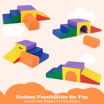 Costzon Juguetes de escalada para niños pequeños, 4 cojines de espuma para niños, escalada interior, gateo, juego y desa
