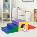 Costzon Juguetes de escalada para niños pequeños, 4 cojines de espuma para niños, escalada interior, gateo, juego y desa