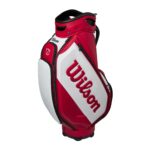 Wilson Staff Tour - Bolsa para carrito de golf, color rojo y blanco