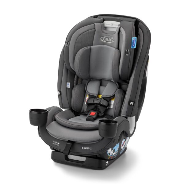 Asiento convertible 3 en 1 Graco SlimFit3 LX Newell 2215325 orientado hacia atras y adelante a elevador de respaldo alto