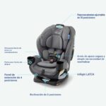 Asiento convertible 3 en 1 Graco Extend2Fit Newell 2215452 orientado hacia atras y adelante con extension ajustable para