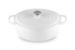 Horno holandés ovalado Le Creuset Signature 21178033010041 hierro fundido esmaltado 8 cuartos blanco