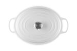 Horno holandés ovalado Le Creuset Signature 21178033010041 hierro fundido esmaltado 8 cuartos blanco