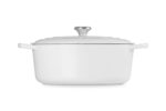 Horno holandés ovalado Le Creuset Signature 21178033010041 hierro fundido esmaltado 8 cuartos blanco