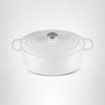 Horno holandés ovalado Le Creuset Signature 21178033010041 hierro fundido esmaltado 8 cuartos blanco