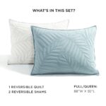 Juego de Edredon Reversible Matrimonial Queen Lush Decor Triangle Home Fashions 194938074308 3 piezas algodon diseno hoj