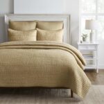 Juego de Edredón Home City Inc QUILT BELLA-KG-TN 100% seda puntada artesanal peso medio todas las estaciones King 3 piez