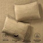 Juego de Edredón Home City Inc QUILT BELLA-KG-TN 100% seda puntada artesanal peso medio todas las estaciones King 3 piez