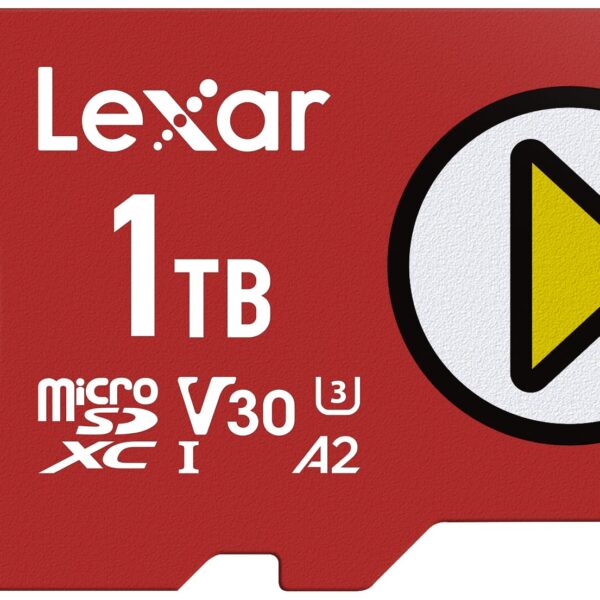 Lexar - Tarjeta Micro SD de 1TB Play, UHS-I, C10, U3, V30, A2, Full HD, 4K, hasta 205/140 MB/s, tarjeta de memoria micro