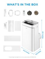 Aire acondicionado portátil Midea MAP08S1XWT-A 12000 BTU ASHRAE 8000 BTU SACC deshumidificador ventilador cobertura 350
