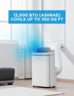 Aire acondicionado portátil Midea MAP08S1XWT-A 12000 BTU ASHRAE 8000 BTU SACC deshumidificador ventilador cobertura 350