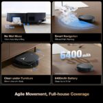 Robot aspiradora y trapeadora ECOVACS DEEBOT X8 PRO OMNI 18000Pa OZMO ROLLER autolavable agua caliente 167F
