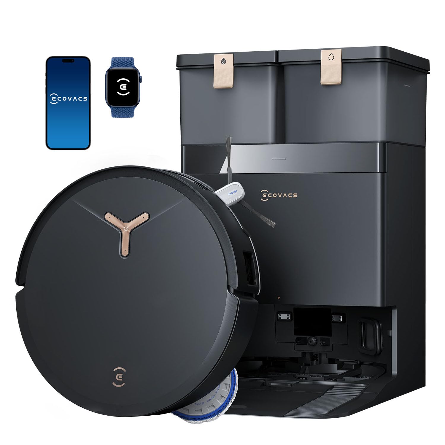 Version 1.0.0 Robot Aspirador y Trapeador ECOVACS DEEBOT T50 MAX PRO Omni | 18 500 Pa | ZeroTangle | TruEdge 2.0 | AIVI 3.0 | Agua Cal