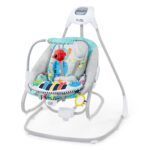 Baby Einstein Explorers Kick to It - Columpio y balancín musical 4 en 1 para bebé, con juguete de piano extraíble, a par