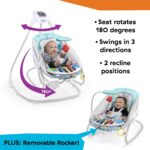 Baby Einstein Explorers Kick to It - Columpio y balancín musical 4 en 1 para bebé, con juguete de piano extraíble, a par