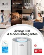 Purificador de aire para habitaciones grandes Coway AP-1924A BG filtro HEPA verdadero hasta 245 m2 modo Turbo Eco para p