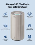 Purificador de aire para habitaciones grandes Coway AP-1924A BG filtro HEPA verdadero hasta 245 m2 modo Turbo Eco para p