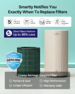 Purificador de aire para habitaciones grandes Coway AP-1924A BG filtro HEPA verdadero hasta 245 m2 modo Turbo Eco para p