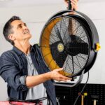 Ventilador de Garaje Mule 52035-01 de 18 Pulgadas, 3 Velocidades, con Control Remoto – Negro y Amarillo