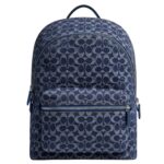 Coach, Mochila para hombre, Charter en mezclilla distintiva, azul profundo, talla única