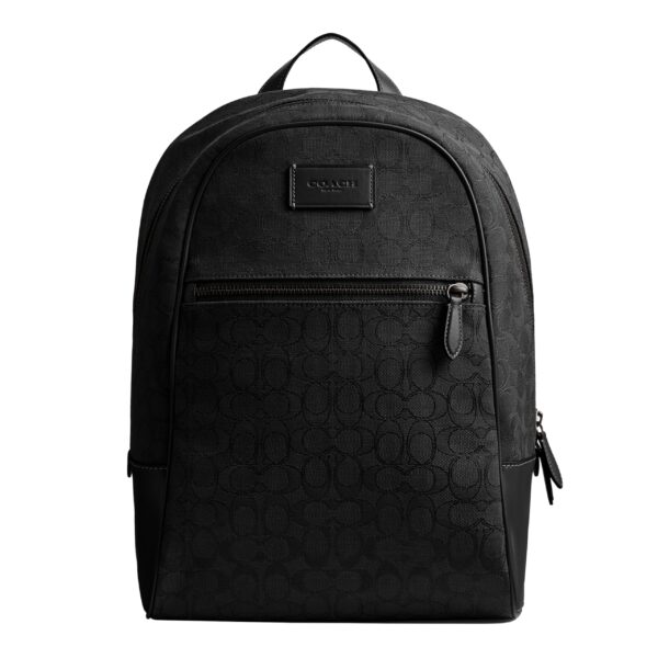 Coach Mens Theo Mochila En Signature Jacquard Negro Talla única Talla única