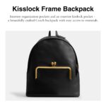 COACH Mochila con marco Kisslock, B4/negro, talla única