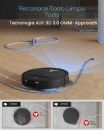 Robot aspirador y trapeador Ecovacs Deebot T50 Pro Omni 15000 Pa ultrafino 3.19 pulgadas vaciado autolimpiante trapeador