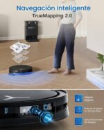 Robot aspirador y trapeador Ecovacs Deebot T50 Pro Omni 15000 Pa ultrafino 3.19 pulgadas vaciado autolimpiante trapeador