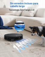 Robot aspirador y trapeador ECOVACS DEEBOT T50 Omni succión 15000 Pa 3.19 pulgadas ZeroTangle 2.0 TruEdge AIVI 3D estaci