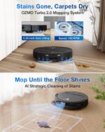 Robot aspirador y trapeador ECOVACS DEEBOT T50 Omni succión 15000 Pa 3.19 pulgadas ZeroTangle 2.0 TruEdge AIVI 3D estaci