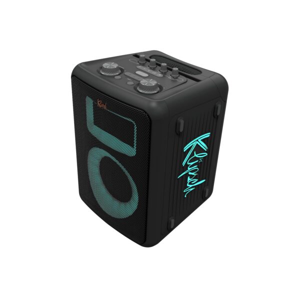 Klipsch Altavoz Vegas Music City Party - Woofer individual de 5.25 pulgadas, cinco ajustes de espectáculo de luz, duraci