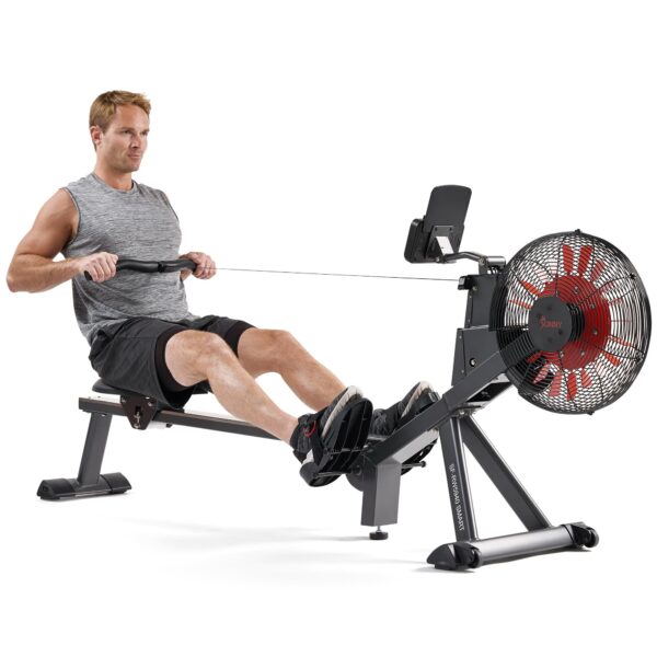 Máquina de Remo Sunny Health Fitness SF-RW5940SMART aire magnético 16 niveles plegable vertical cardio cuerpo completo