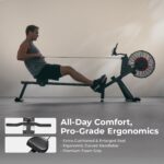Máquina de Remo Sunny Health Fitness SF-RW5940SMART aire magnético 16 niveles plegable vertical cardio cuerpo completo