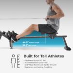 Máquina de Remo Sunny Health Fitness SF-RW5940SMART aire magnético 16 niveles plegable vertical cardio cuerpo completo