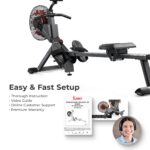 Máquina de Remo Sunny Health Fitness SF-RW5940SMART aire magnético 16 niveles plegable vertical cardio cuerpo completo