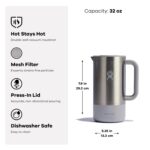 Prensa Francesa Cafetera Térmica Hydro Flask French Press Color Abedul