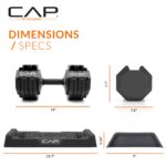 CAP Adjustabel - Pesas de mancuernas ajustables, individuales y pares, 12.5 libras, 25 libras y 55 libras, múltiples opc