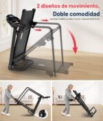 Caminadora Redliro JK14F para personas mayores pasamanos largos 300 lbs plegable con ruedas soporte bebidas y teléfono