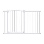 PETS TUFF Great Gates - Puerta para mascotas – Puerta de acero duradero para escaleras – Puerta de cierre automático y c