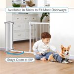PETS TUFF Great Gates - Puerta para mascotas – Puerta de acero duradero para escaleras – Puerta de cierre automático y c