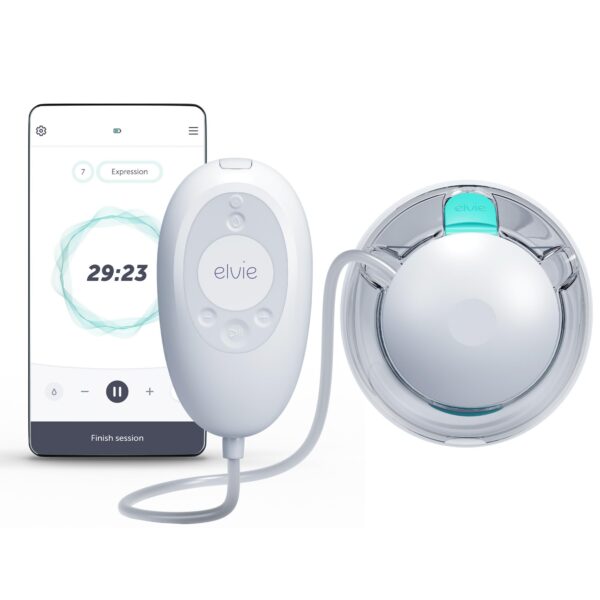 Elvie Stride 2 - Extractor de leche de grado hospitalario, controlado por aplicación, portátil, manos libres, ultrasilen