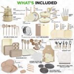 Batería de cocina juego de ollas y sartenes NutriChef NCCW75TBR 75 piezas antiadherente de cerámica con utensilios molde